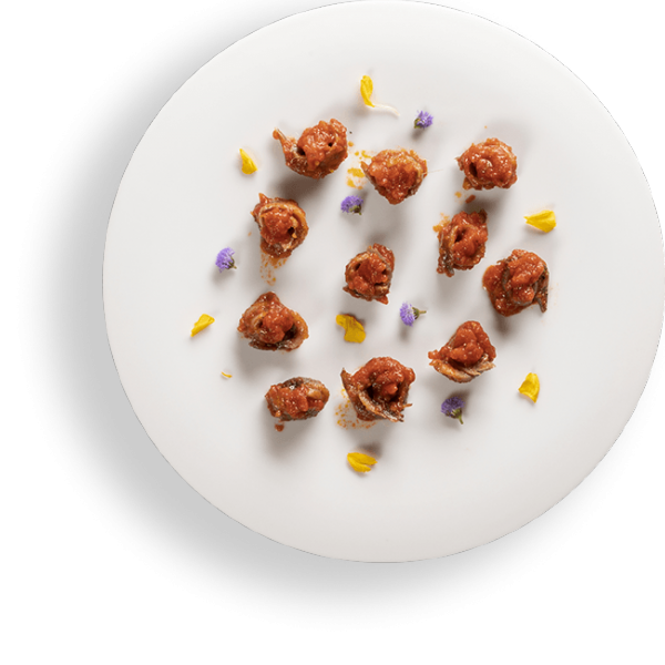 Filetto di acciughe del Mediterraneo in Salsa Rossa