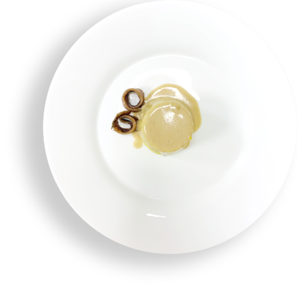 Flan ai porri con bagna cauda